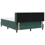 Lit avec sommier et matelas vidaXL Vert foncé 140x200 cm Velours