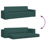 vidaXL Canapé Lit 2-en-1 Vert Foncé 245x150x60.5 cm Tissu