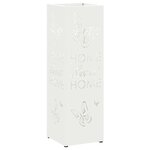 vidaXL Porte-parapluie Blanc 15 5 x 15 5 x 49 cm Métal