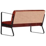 Vidaxl canapé à 2 places marron cuir véritable