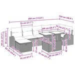 vidaXL Ensemble de canapé de jardin 8 Pièces Marron Poly rotin