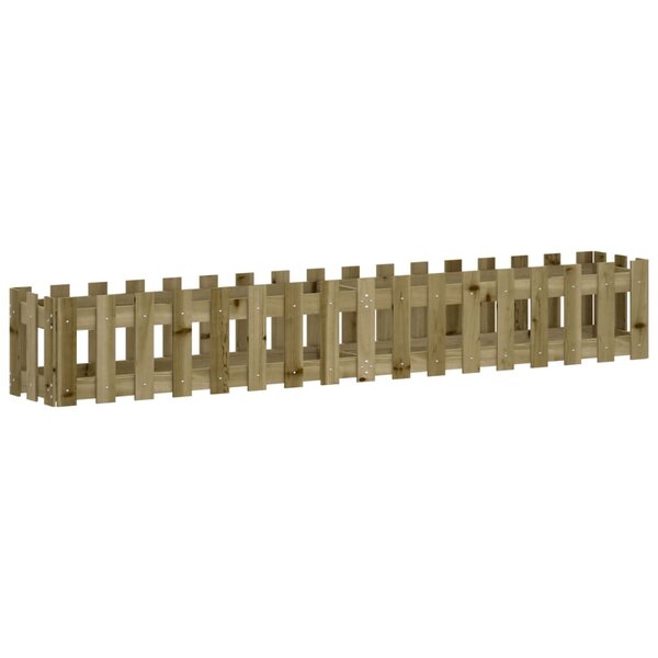 vidaXL Lit surélevé de jardin design de clôture bois de pin imprégné