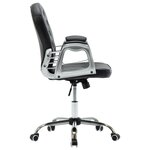 vidaXL Chaise de bureau pivotante Noir Similicuir