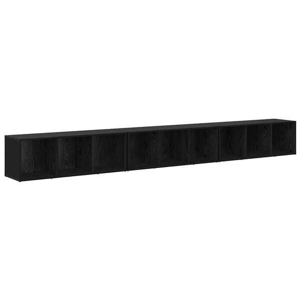 vidaXL Ensemble meuble TV 3 Pièces Chêne noir 37 x 35 x 107 cm