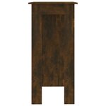 vidaXL Table de bar avec étagère chêne fumé bois d'ingénierie