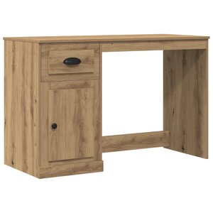 Bureau vidaXL avec rangement Chêne Artisan 50x115x75 cm Bois d'ingénierie