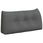 vidaXL Coussin de Dos Gris foncé 100 x 24 x 50 cm tissu