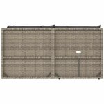 vidaXL Salon de jardin 4 Pièces avec coussins Gris Résine tressée