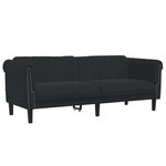 vidaXL Ensemble de canapés 2 Pièces noir velours
