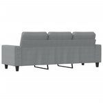 vidaXL Canapé à 3 places Gris clair 180 cm Tissu