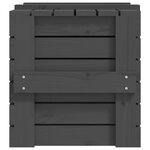 vidaXL Boîte de rangement Gris 58x40 5x42 cm Bois massif de pin