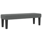 vidaXL Lit à ressorts avec matelas et banc gris foncé 120x200 cm en tissu