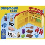 Playmobil 6962 - playmobil 1.2.3 - ferme transportable avec animaux