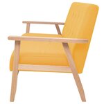 vidaXL Ensemble de canapés 3 Pièces Tissu Jaune