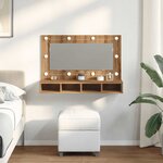 vidaXL Armoire à miroir avec LED Chêne artisanal 90x31 5x62 cm