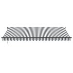 vidaXL Auvent manuel rétractable avec LED anthracite blanc 500x350 cm