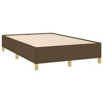 vidaXL Sommier à lattes de lit et matelas marron foncé 120x190cm tissu
