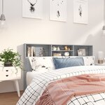 vidaXL Armoire de tête de lit Sonoma gris 180x19x103 5 cm