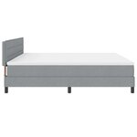 vidaXL Lit à ressorts avec matelas Gris clair 200 x 200 cm tissu