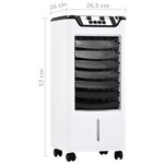 vidaXL Refroidisseur humidificateur purificateur d'air 3 en 1 60 W