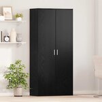 vidaXL Haut de Mobilier Chêne noir 80 x 39 x 178 cm Bois d'ingénierie