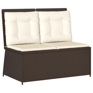 vidaXL Banc de jardin Marron polyrotin