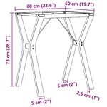 vidaXL Pieds de table à manger cadre en Y 60x50x73 cm fonte