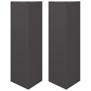 vidaXL Jardinières 2 Pièces noir triangulaire 30x26x75 cm acier