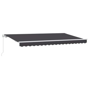 vidaXL Auvent rétractable Anthracite 400 x 200 cm tissu
