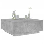 vidaXL Table basse gris béton 100x100x40 cm bois d'ingénierie