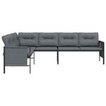 Canapé d'angle de jardin 230 x 168 x 65 cm acier et textilène anthracite 02_0013206