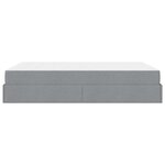 vidaXL Cadre de lit avec stockage Gris clair 160 x 200 cm tissu