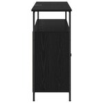 vidaXL Buffet Chêne noir 100 x 35 x 80 cm Bois d'ingénierie