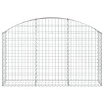 vidaXL Panier de gabions arqué 150x30x80/100 cm Fer galvanisé