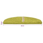 vidaXL Tapis d'escalier auto-adhésifs 15 pc 80 x 24 5 x 3 5 cm Vert