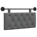 vidaXL Tête de lit suspendue Gris foncé Tissu