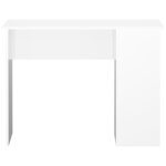 vidaXL Bureau Blanc brillant 100x55x75 cm Bois d'ingénierie