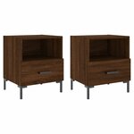 vidaXL Tables de chevet 2 Pièces chêne marron 40x35x47 5 cm
