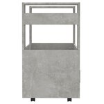 vidaXL Chariot de cuisine Gris béton 60x45x80 cm Bois d'ingénierie