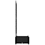 vidaXL Bac à fleurs avec Treillis Noir 40 x 40 x 125.5 cm PP