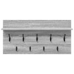 vidaXL Porte-manteau mural avec étagère Sonoma gris 80 x 40 x 12 cm