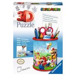 Super mario puzzle 3d pot a crayons - ravensburger - puzzle 3d enfant - sans colle - pot a crayons 54 pieces - des 6 ans