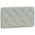 vidaXL Cadre de lit avec LED sans matelas gris clair 90x190 cm velours