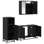 vidaXL Ensemble de mobilier de salle de bain 3 Pièces Chêne noir