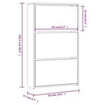 vidaXL Armoire chaussures miroir 3niveaux Blanc brillant 63x17x102 5cm