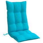 vidaXL Coussins de chaise à dossier haut lot de 4 turquoise