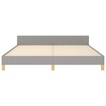vidaXL Cadre de lit sans matelas gris clair 160x200 cm tissu