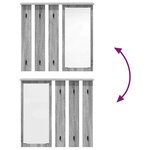 vidaXL Porte-manteau mural avec étagère Sonoma gris 84 x 10 x 80 cm