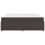 vidaXL Cadre de lit avec matelas Marron foncé 180 x 200 cm tissu