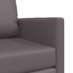 vidaXL Sofa Lit de Sol avec coussin Gris 74 x 77 x 81 cm Faux cuir